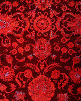 Fine Vibrance, One-of-a-Kind Hand-Knotted Area Rug - Red, 8' 2" x 10' 6" - Solo Rugs