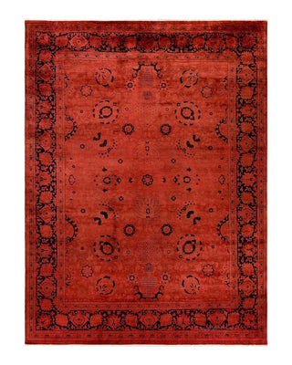 Fine Vibrance, One-of-a-Kind Hand-Knotted Area Rug - Red, 9' 1" x 12' 2" - Solo Rugs