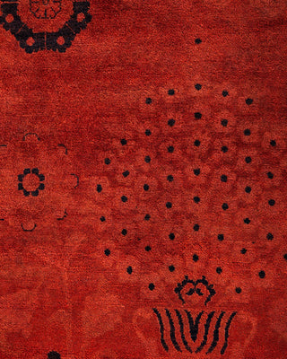 Fine Vibrance, One-of-a-Kind Hand-Knotted Area Rug - Red, 9' 1" x 12' 2" - Solo Rugs