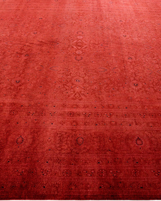 Fine Vibrance, One-of-a-Kind Hand-Knotted Area Rug - Red, 9' 1" x 12' 8" - Solo Rugs