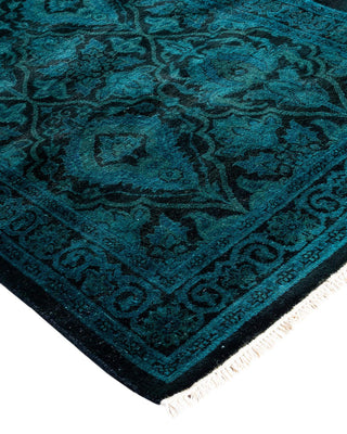 Fine Vibrance, One-of-a-Kind Hand-Knotted Runner Rug - Black, 2' 6" x 11' 9" - Solo Rugs