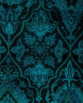 Fine Vibrance, One-of-a-Kind Hand-Knotted Runner Rug - Black, 2' 6" x 11' 9" - Solo Rugs