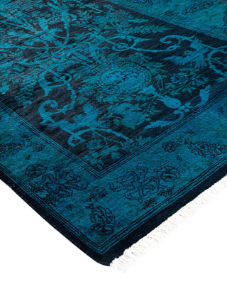 Fine Vibrance, One-of-a-Kind Hand-Knotted Runner Rug - Black, 2' 6" x 8' 7" - Solo Rugs