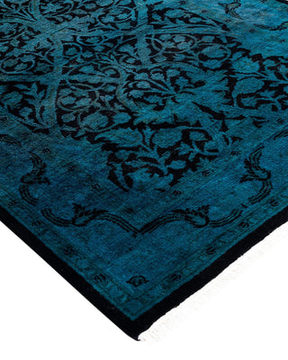 Fine Vibrance, One-of-a-Kind Hand-Knotted Runner Rug - Black, 2' 6" x 9' 10" - Solo Rugs