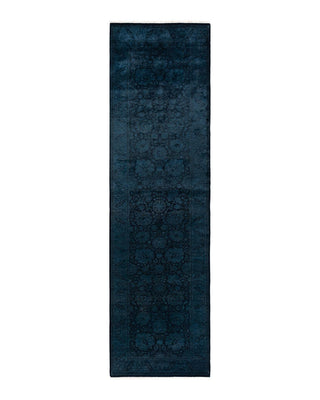 Fine Vibrance, One-of-a-Kind Hand-Knotted Runner Rug - Black, 2' 7" x 10' 0" - Solo Rugs
