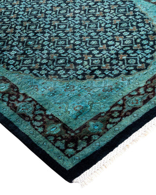 Fine Vibrance, One-of-a-Kind Hand-Knotted Runner Rug - Black, 2' 7" x 12' 2" - Solo Rugs