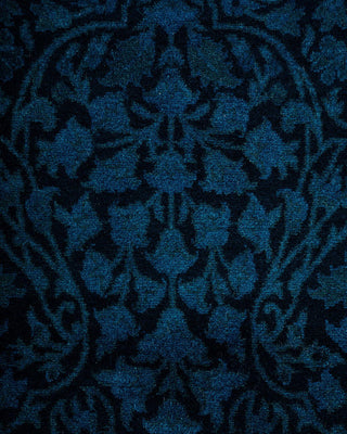 Fine Vibrance, One-of-a-Kind Hand-Knotted Runner Rug - Black, 2' 7" x 18' 9" - Solo Rugs