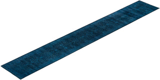 Fine Vibrance, One-of-a-Kind Hand-Knotted Runner Rug - Black, 2' 7" x 18' 9" - Solo Rugs