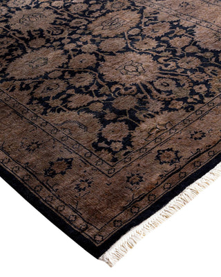 Fine Vibrance, One-of-a-Kind Hand-Knotted Runner Rug - Black, 2' 8" x 12' 4" - Solo Rugs