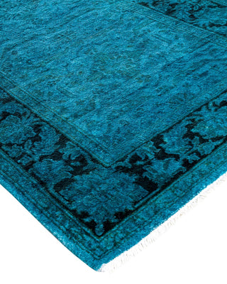 Fine Vibrance, One-of-a-Kind Hand-Knotted Runner Rug - Blue, 2' 5" x 12' 3" - Solo Rugs