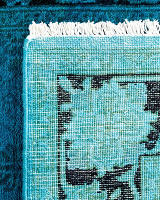 Fine Vibrance, One-of-a-Kind Hand-Knotted Runner Rug - Blue, 2' 5" x 12' 3" - Solo Rugs