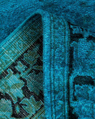 Fine Vibrance, One-of-a-Kind Hand-Knotted Runner Rug - Blue, 2' 5" x 12' 3" - Solo Rugs