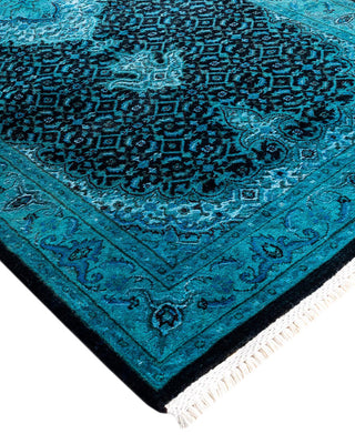 Fine Vibrance, One-of-a-Kind Hand-Knotted Runner Rug - Blue, 2' 6" x 10' 2" - Solo Rugs