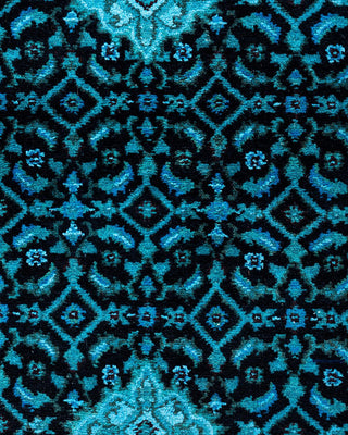 Fine Vibrance, One-of-a-Kind Hand-Knotted Runner Rug - Blue, 2' 6" x 10' 2" - Solo Rugs