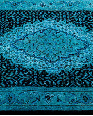 Fine Vibrance, One-of-a-Kind Hand-Knotted Runner Rug - Blue, 2' 6" x 10' 2" - Solo Rugs