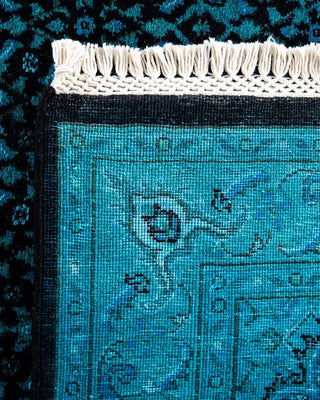 Fine Vibrance, One-of-a-Kind Hand-Knotted Runner Rug - Blue, 2' 6" x 10' 2" - Solo Rugs