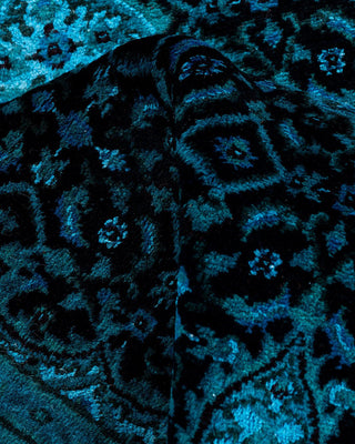 Fine Vibrance, One-of-a-Kind Hand-Knotted Runner Rug - Blue, 2' 6" x 10' 2" - Solo Rugs