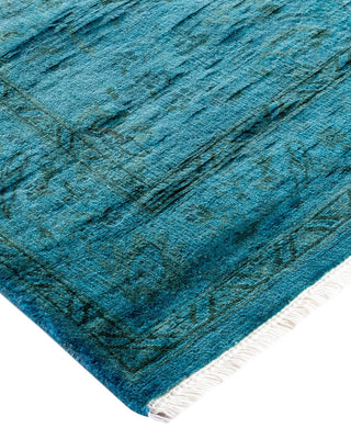 Fine Vibrance, One-of-a-Kind Hand-Knotted Runner Rug - Blue, 2' 6" x 10' 3" - Solo Rugs