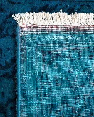 Fine Vibrance, One-of-a-Kind Hand-Knotted Runner Rug - Blue, 2' 6" x 23' 9" - Solo Rugs