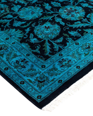 Fine Vibrance, One-of-a-Kind Hand-Knotted Runner Rug - Blue, 2' 6" x 9' 10" - Solo Rugs