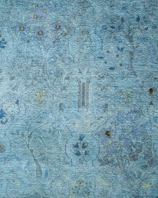 Fine Vibrance, One-of-a-Kind Hand-Knotted Runner Rug - Blue, 2' 7" x 14' 10" - Solo Rugs