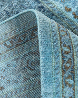Fine Vibrance, One-of-a-Kind Hand-Knotted Runner Rug - Blue, 2' 7" x 14' 10" - Solo Rugs