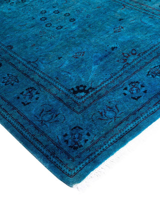 Fine Vibrance, One-of-a-Kind Hand-Knotted Runner Rug - Blue, 2' 7" x 17' 1" - Solo Rugs