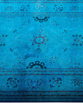 Fine Vibrance, One-of-a-Kind Hand-Knotted Runner Rug - Blue, 2' 7" x 17' 1" - Solo Rugs