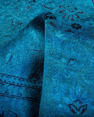Fine Vibrance, One-of-a-Kind Hand-Knotted Runner Rug - Blue, 2' 7" x 17' 1" - Solo Rugs