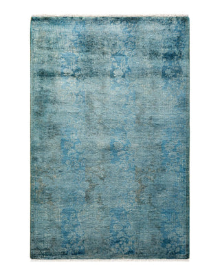 Fine Vibrance, One-of-a-Kind Hand-Knotted Runner Rug - Blue, 2' 9" x 4' 2" - Solo Rugs