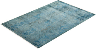 Fine Vibrance, One-of-a-Kind Hand-Knotted Runner Rug - Blue, 2' 9" x 4' 2" - Solo Rugs