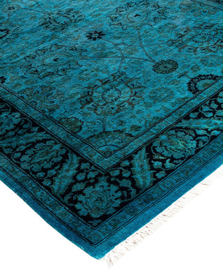 Fine Vibrance, One-of-a-Kind Hand-Knotted Runner Rug - Blue, 3' 0" x 9' 10" - Solo Rugs