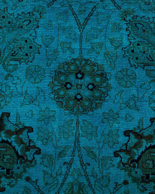 Fine Vibrance, One-of-a-Kind Hand-Knotted Runner Rug - Blue, 3' 0" x 9' 10" - Solo Rugs