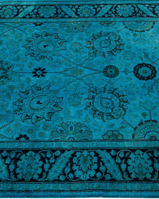 Fine Vibrance, One-of-a-Kind Hand-Knotted Runner Rug - Blue, 3' 0" x 9' 10" - Solo Rugs