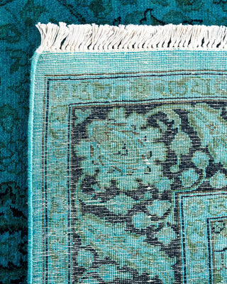 Fine Vibrance, One-of-a-Kind Hand-Knotted Runner Rug - Blue, 3' 0" x 9' 10" - Solo Rugs