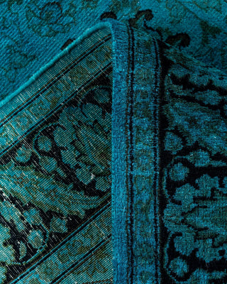 Fine Vibrance, One-of-a-Kind Hand-Knotted Runner Rug - Blue, 3' 0" x 9' 10" - Solo Rugs