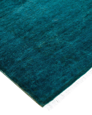 Fine Vibrance, One-of-a-Kind Hand-Knotted Runner Rug - Blue, 3' 2" x 19' 10" - Solo Rugs