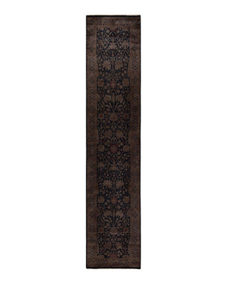 Fine Vibrance, One-of-a-Kind Hand-Knotted Runner Rug - Brown, 2' 7" x 12' 2" - Solo Rugs