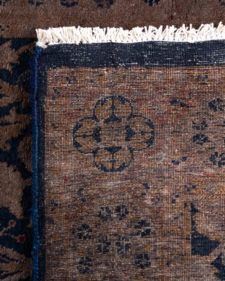 Fine Vibrance, One-of-a-Kind Hand-Knotted Runner Rug - Brown, 2' 7" x 12' 2" - Solo Rugs