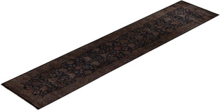 Fine Vibrance, One-of-a-Kind Hand-Knotted Runner Rug - Brown, 2' 7" x 12' 2" - Solo Rugs