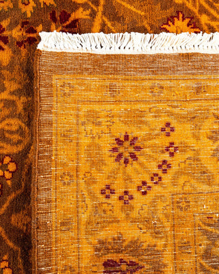 Fine Vibrance, One-of-a-Kind Hand-Knotted Runner Rug - Brown, 3' 1" x 14' 9" - Solo Rugs