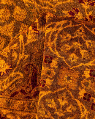 Fine Vibrance, One-of-a-Kind Hand-Knotted Runner Rug - Brown, 3' 1" x 14' 9" - Solo Rugs