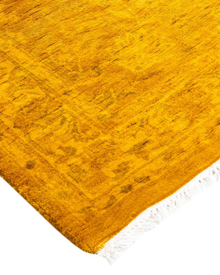 Fine Vibrance, One-of-a-Kind Hand-Knotted Runner Rug - Gold, 2' 2" x 6' 1" - Solo Rugs