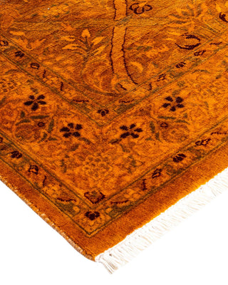 Fine Vibrance, One-of-a-Kind Hand-Knotted Runner Rug - Gold, 2' 6" x 13' 5" - Solo Rugs