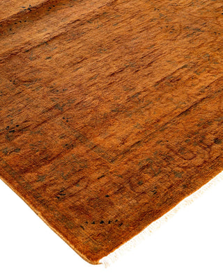 Fine Vibrance, One-of-a-Kind Hand-Knotted Runner Rug - Gold, 2' 8" x 11' 5" - Solo Rugs