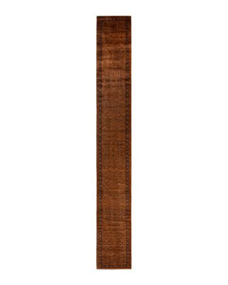Fine Vibrance, One-of-a-Kind Hand-Knotted Runner Rug - Gold, 2' 8" x 21' 3" - Solo Rugs