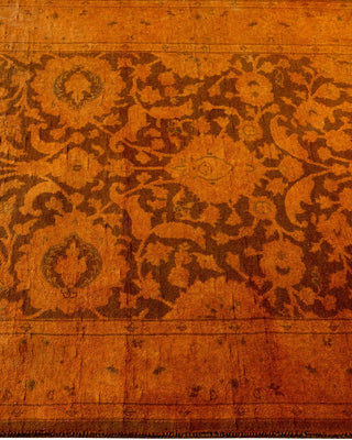 Fine Vibrance, One-of-a-Kind Hand-Knotted Runner Rug - Gold, 2' 8" x 8' 4" - Solo Rugs