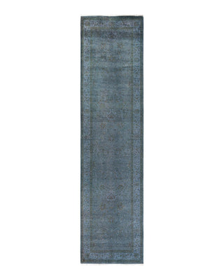 Fine Vibrance, One-of-a-Kind Hand-Knotted Runner Rug - Gray, 2' 6" x 10' 3" - Solo Rugs