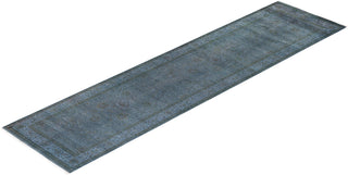 Fine Vibrance, One-of-a-Kind Hand-Knotted Runner Rug - Gray, 2' 6" x 10' 3" - Solo Rugs
