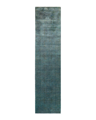 Fine Vibrance, One-of-a-Kind Hand-Knotted Runner Rug - Gray, 2' 8" x 11' 8" - Solo Rugs